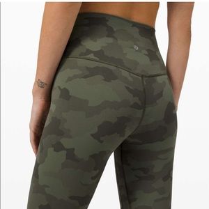 lululemon Align Pant 28" Heritage 365 Camo Green high rise leggings long length
